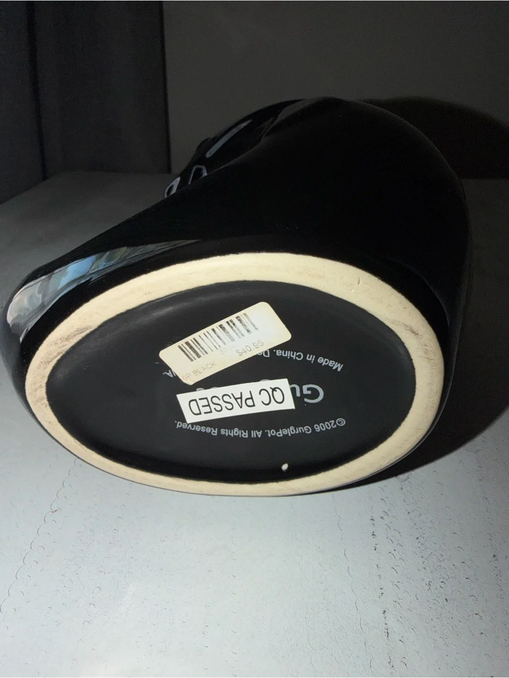 Contemporary Black Ceramic Sculptural Vase - Decorative Accent